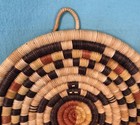 Vintage Hopi Coiled Polychrome Turtle Basket From Second Mesa  10  Diameter
