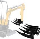 500mm Mini Excavator Rake Attachment For 1-2 Ton Digger - Includes 2 Pins Usa