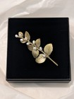 Michael Michaud Irish Thorn Brooch Pin Bronze Freshwater Pearl Nature Botanical