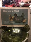 Indiana Green Hen On A Nest - Olive Green Depression Glass