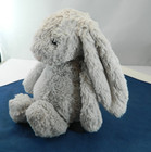 Jellycat London Bashful Bunny Rabbit Gray 12  Medium Plush Soft Stuffed Animal