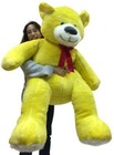 Giant 5 Foot Yellow Teddy Bear Soft Big Plush 60 Inch Stuffed Animal Made In Usa