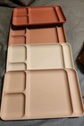 Set Of Four Vintage Tupperware Cafeteria Style Lunch Trays