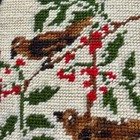 Vintage 1980s Handmade Bird Needlepoint Wall Art In Oval 8 X 10  Frame
