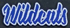 Wildcats Text  Embroidered Applique Iron On Patch Various Sizes Customize
