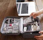 Double Layer Travel Cable Storage Bag Portable Electronic Organizer Case