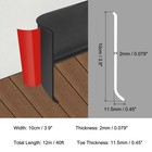 40ft X 4  Baseboard Trim Peel And Stick Wall Flexible Molding Trim Black