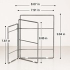 Konnieem 3-fold Stainless Steel 8 07 X 7 91 X 9 84 Inches  Sliver