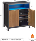 Sideboard Buffet Storage Cabinet buffet Table With Storage   Led Lights  Coffee 