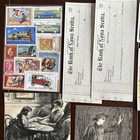Lot Of Vintage Collector Cards  Stamps   Other Ephemera Scrapbook Items