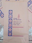 Pharmacy Drug Store Vintage Shopping Paper Bag 14 5  By 8 5 Pharmacy Lot Of 5
