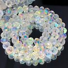 3 4 6 8mm Rondelle Faceted Crystal Glass Loose Spacer Beads Diy Jewelry Making