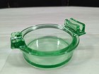 Uranium Glass Vtg Ashtray Green Matchbook Holder Unique Cigarette Rare  read 