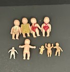Vintage Renwal Baby Dolls Lot Jointed Plastic   Others Mcm Dollhouse Babies
