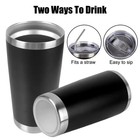 20oz Stainless Steel Tumbler Slider Lid Vacuum Insulated Travel Cup Coffee Mug