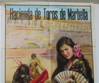 Original 1971  Hacienda De Toros De Marbella Spanish Bullfight Poster W Woman