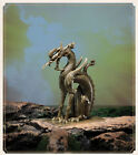 Chinese Pure Bronze 100  Hand-carved Good Luck And Rich Dragon Statue