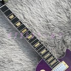 Purple Les Paul Electric Guitar Flamed Maple Top Hh Pickups Chrome Hardware