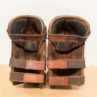 Vintage Merlo   s Polo Equipment Leather Knee Guards    Two Buckle Straps