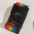 Rainbow Luggage Suitcase Strap Adjustable Belt W 3-dial Combo Lock Tsa Vtg New