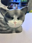 Vintage Hand Carved And Painted Cats  Folk Art Signed By Artist James Haddon 