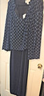 Davids Bridal Formal 2 Pc Jacket And Dress In Sparkly Navy 22w