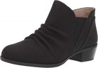 Lifestride Aurora Women Black Low Heel Booties Size 10m New Box