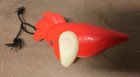 Vintage Soviet Original Toy Red Parrot Ussr Plastic