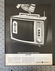 1963 General Electric New 11  Personal Portable Tv B w Vintage Print Ad