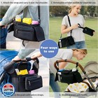 Klericer Baby Stroller Organizer  Universal Stroller Organizer With Detachabl
