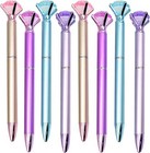 24pcs Diamond Ballpoint Pen Black Ink Retractable Crystal Jewel Pen Bling Metal
