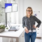 Extra Tall Dual Lcd Monitor Fully Adjustable Desk Mount Fits 2 Screens Up To 27 