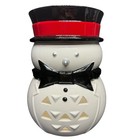 Yankee Candle Large Jack Frost Ceramic Snowman Vented Candle Holder Christmas