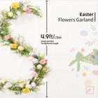 5ft Spring Easter Garland Vine With Eggs Flowers Berries Rustic Mantle Arch Home