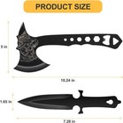 Throwing Stars  Axes And Tomahawks 3 Pack Set With Bottle Black 