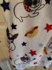 French Bulldog Frenchie Dog Plush Throw Blanket 50x70 4th Of July Americana Nwt
