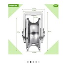 Pulley Block 304 Stainless Steel 2in Heavy Duty Duplex Bearing Grooved Wheel 