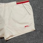 Vintage Slazenger Logo Tennis Shorts Mens Size 38 White Red Pickleball Preppy