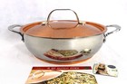 Lagostina Giada Limited Ed  4qt  Dutch Oven Stainless Steel hammered Copper Lid