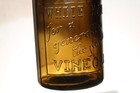 Amber White House Vinegar Bottle  Pouring Spout 6 1 4  