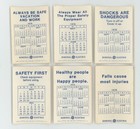 Six General Electric Ge Safety First 1976 Vari-vue Motion Lenticular Calendars