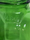 Vintage 1950 s Green Glass Refrigerator Bottle - Water   Juice 40 Oz  Square