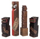 Vintage Namahage   Oni Folk Hand-carved Akita yamagata Wood Figurines 8-15cm