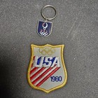 Vintage Team Usa 1980 Olympics Vintage Souvenir Travel Patch And Key Chain Lot