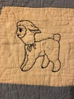 Vintage Handmade Applique Baby Crib Quilt Crib Blanket Blue W  Animals Antique