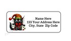 30 Black Christmas Cat Personalized Return Address Labels 1 In X 2 625 In