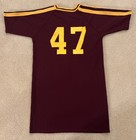  vintage 70s 80s jai Alai Jersey post 7 Player 47 maroon gold mens Medium m
