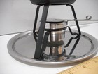 Vintage Fondue Set Pot Burner Stand Tray 18-8 Stainless Steel Japan