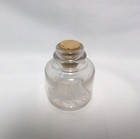 Antique Vintage Sanford Round Clear Glass Fountain Pen Ink Well Bottle