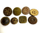 Mix Lot Of 39 Antique  Vintage Metal Buttons Victorian 1 Mm To 26 Mm Some Sets